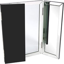 Load image into Gallery viewer, Tri-Fold Portable Vanity Mirror with Beveled Edges - Elegant Tabletop Design