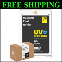 Load image into Gallery viewer, High-Clear Magnetic Trading Card Protectors - 20 Acrylic Cases with Gold Magnet