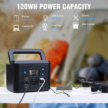 Load image into Gallery viewer, 200W Portable Power Station - 33,000mAh Power Bank with LED Light for Camping