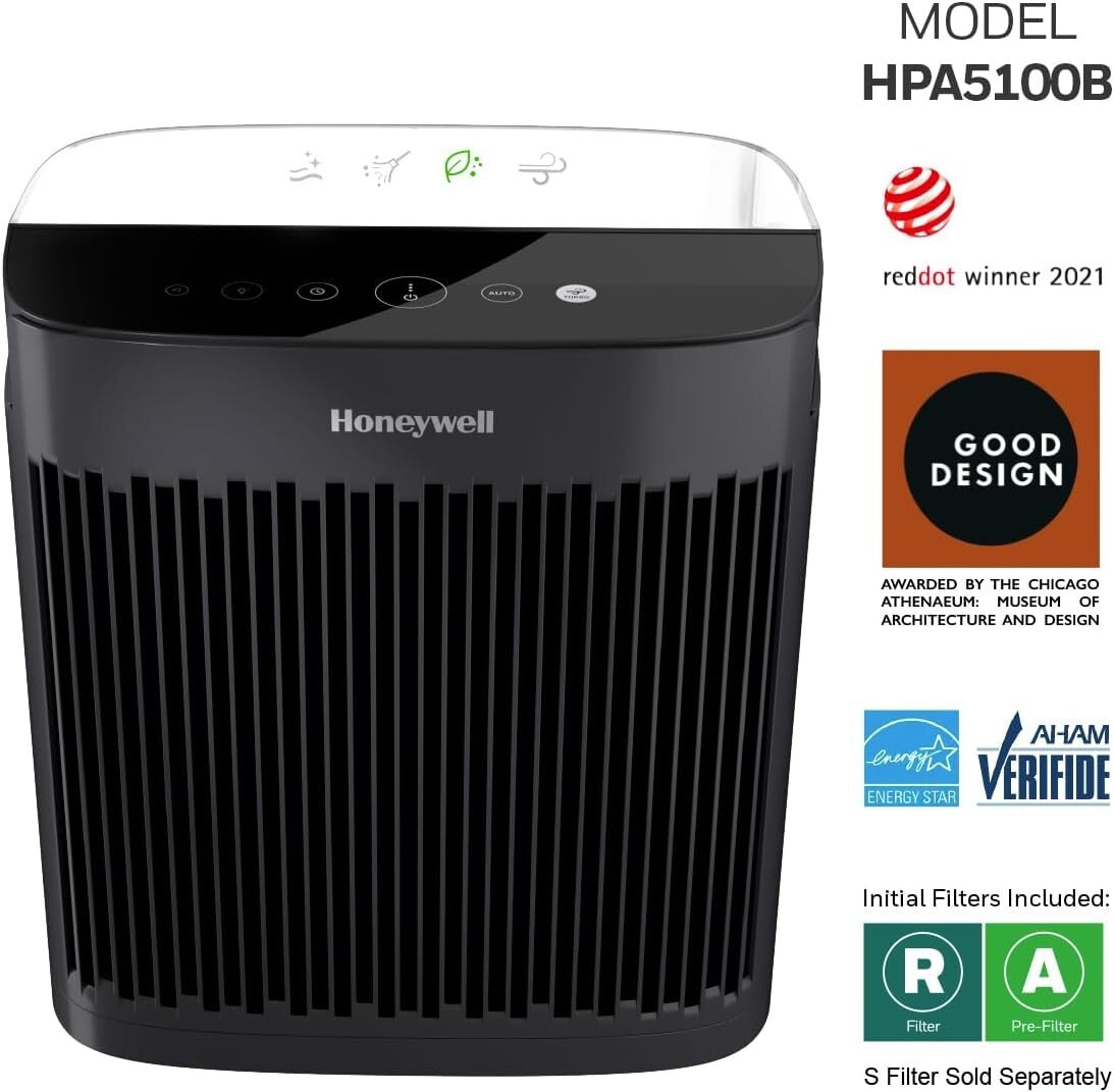 Energy Star HEPA Air Purifier, Cleans 938 Sq Ft with 99.97% Allergen Capture