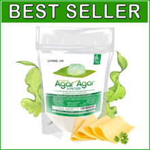 Load image into Gallery viewer, High Strength Agar Agar Powder, Vegan Gelatin, 100% Natural &amp; Bonus Cookbook
