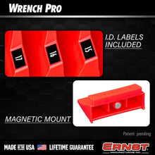 Load image into Gallery viewer, Compact Magnetic Wrench Organizer for 40 Tools - Modular Design, Textured Red
