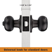 Load image into Gallery viewer, 5 Pack Oil Rubbed Bronze Privacy Door Knobs - Easy Installation &amp; Secure Lock