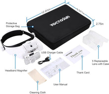 Load image into Gallery viewer, Hands-Free Head Magnifier with 1X-14X Magnification - Perfect for Jewelry Making