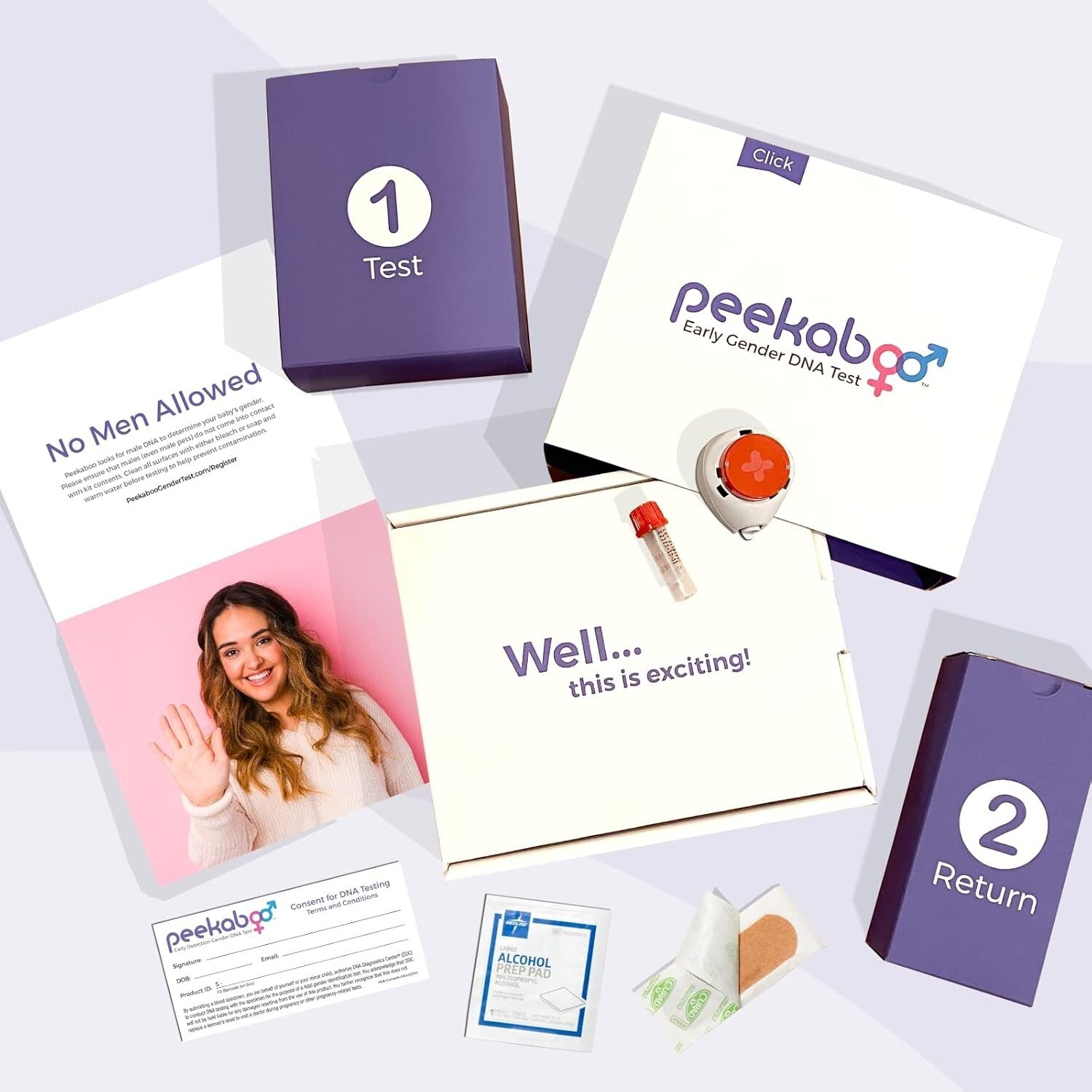 FDA-Cleared Peekaboo Click DNA Test Kit for Fast, Virtually Pain-Free Results