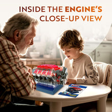 Load image into Gallery viewer, Build Your Own Working Mini V8 Engine Model Kit - 270 Parts for STEM Learning
