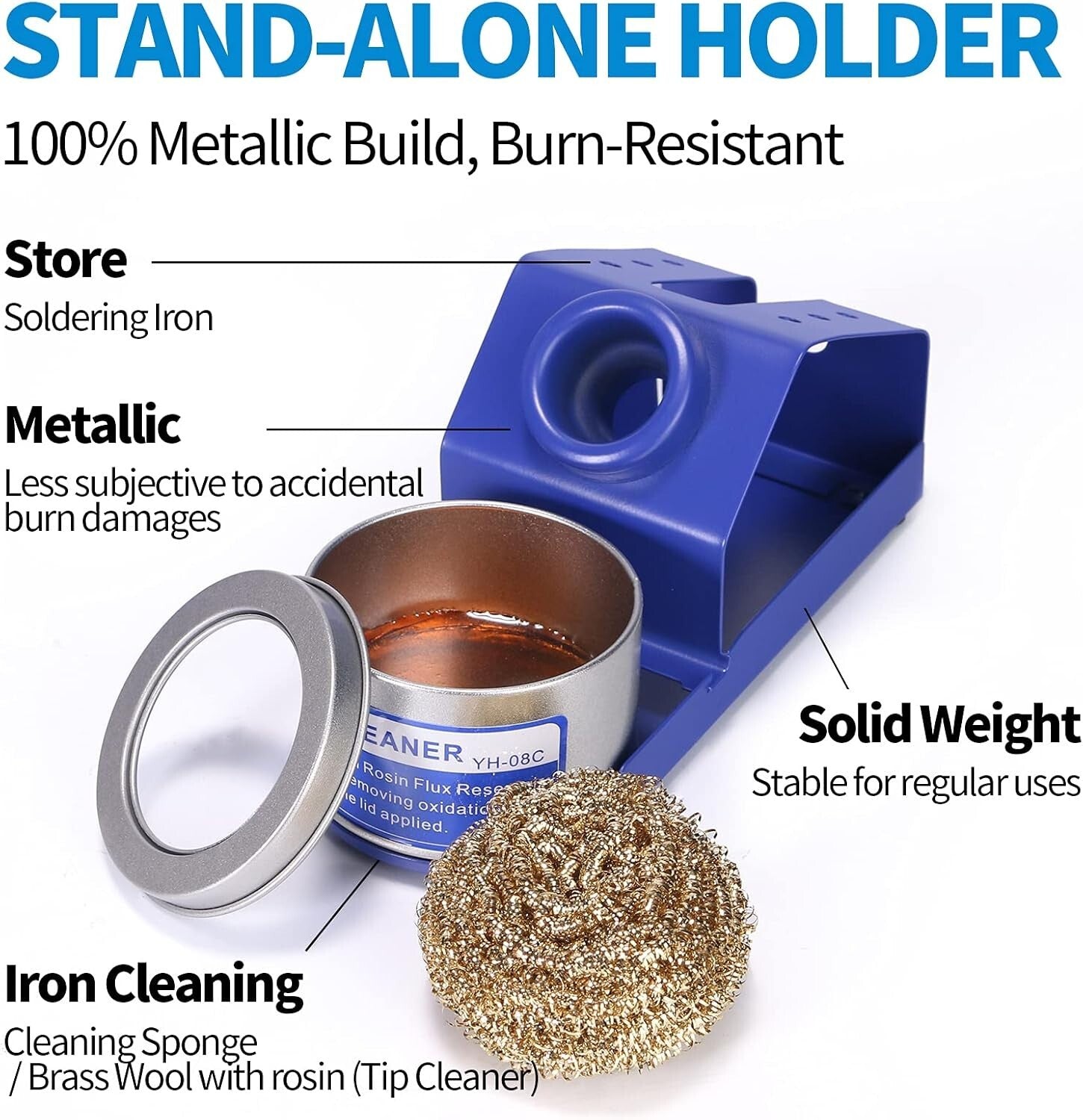 Professional Soldering Iron & Hot Air Rework Station - LED Display & Accessories