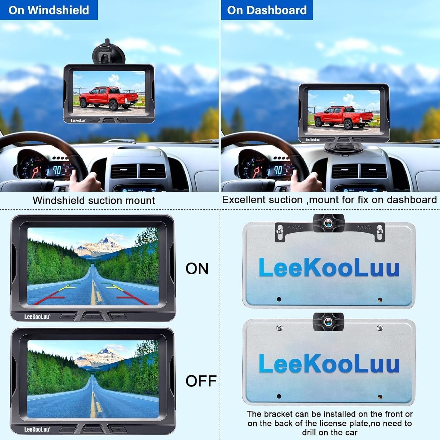 Effortless Install 1080P Wireless Backup Camera & 5" Monitor for Safe Reversing