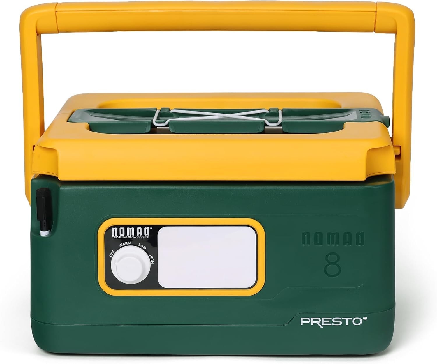 Elegant 8-Quart Nomad Slow Cooker in Green/Gold - Ideal for Buffets & Gatherings