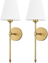 Load image into Gallery viewer, Modern Hardwired Wall Sconces Set of 2 for Bedroom and Bathroom Lighting