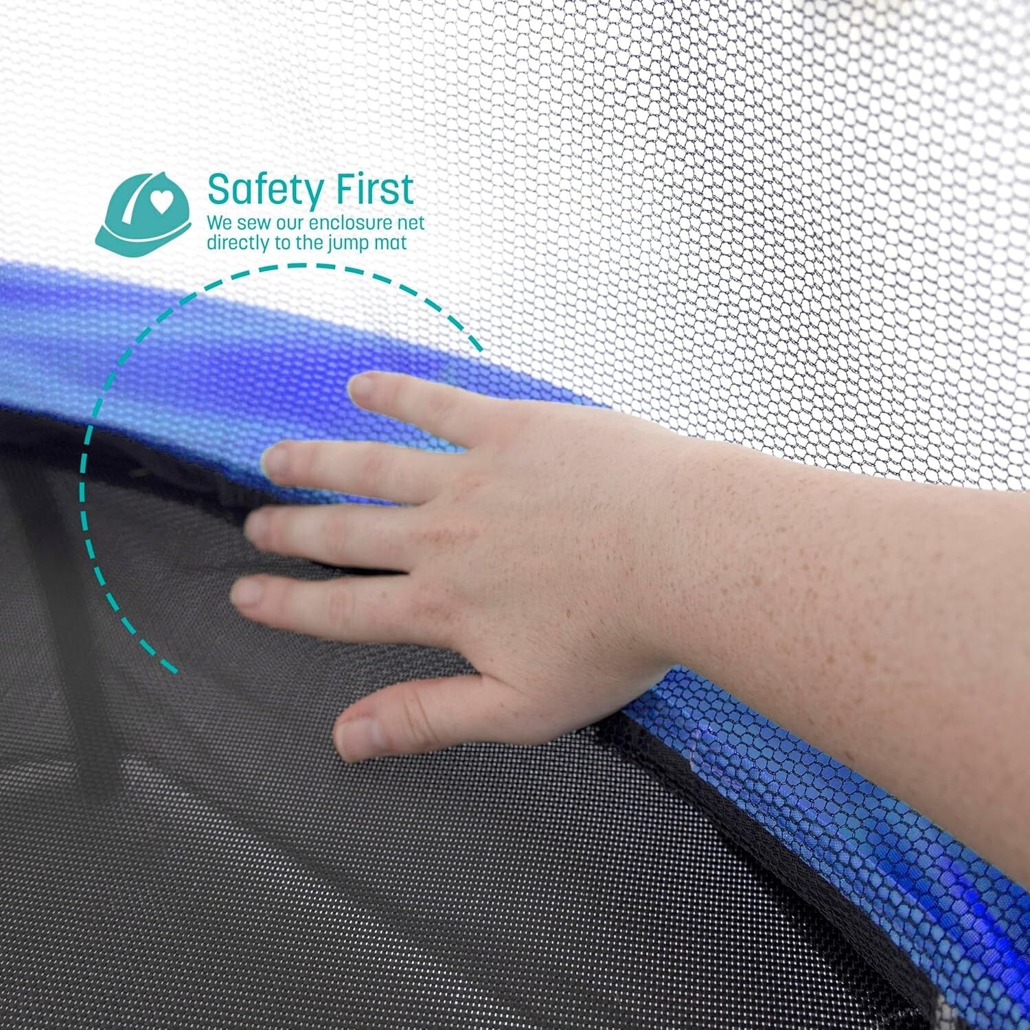 60-Inch Mini Trampoline with Safety Net for Toddlers - Sea Adventure Theme