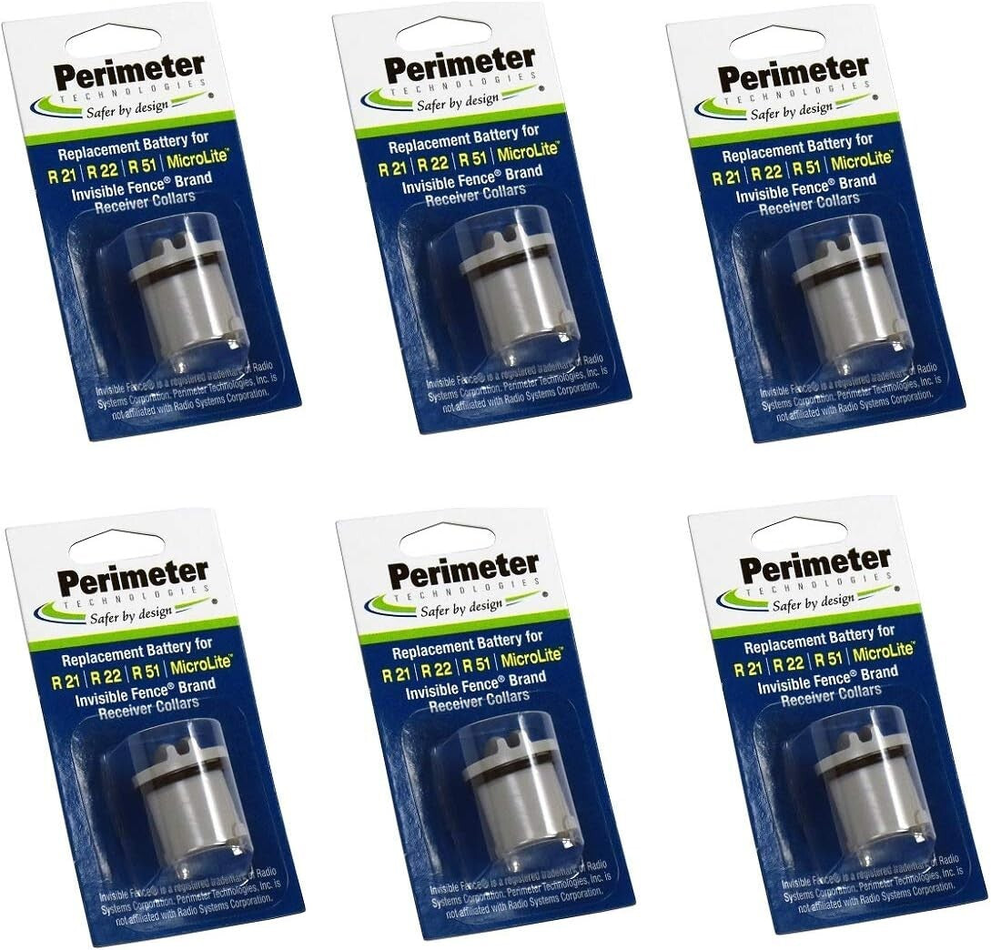 Waterproof Lithium-Ion Dog Collar Batteries - 6 Pack for Invisible Fence Systems