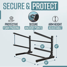 Load image into Gallery viewer, Industrial-Grade Freestanding Kayak Holder - 2 Levels, Easy Setup and Versatile