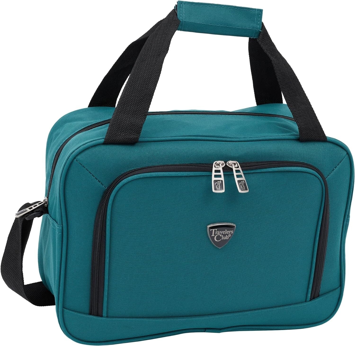 Teal Hardside Spinner Luggage Set: 20" Carry-On, Tote & Toiletry Case Included