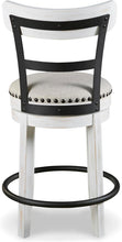 Load image into Gallery viewer, Valebeck 24.5" Modern Swivel Counter Height Barstool in Whitewash Finish
