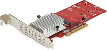 Load image into Gallery viewer, Dual M.2 PCIe SSD Adapter Card - Boost Storage with RAID Support &amp; 3GB/s Speeds