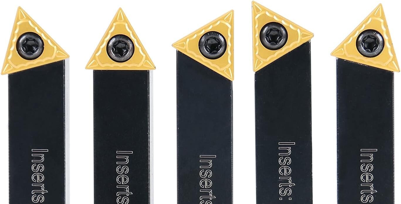 5 Pc 1/2'' Indexable Carbide Turning Tool Set for Precision Machining