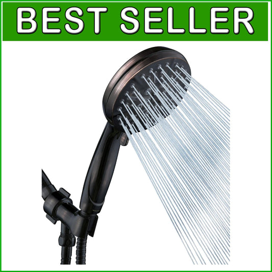 Designer High Flow Rain Showerhead - Handheld & Adjustable Holder Included