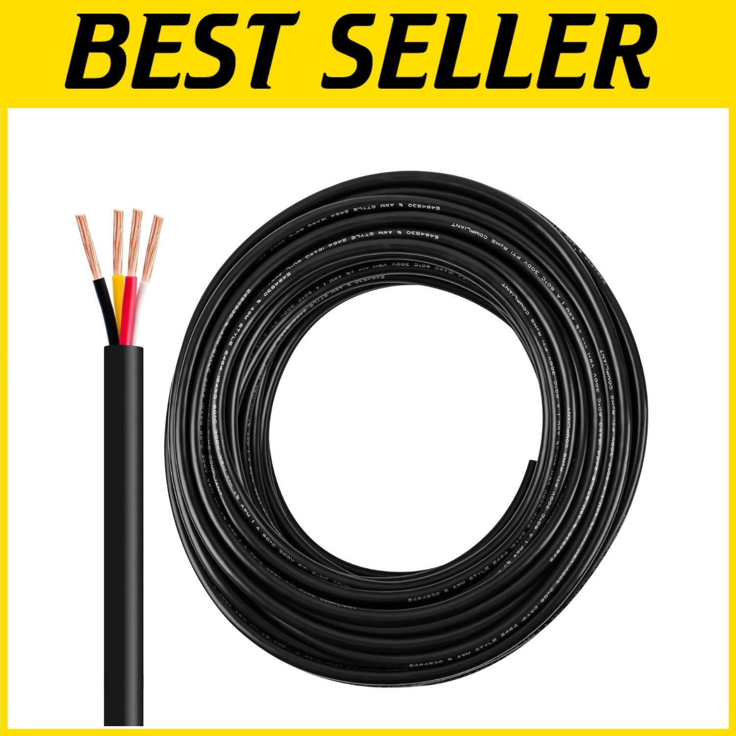 Versatile 14/4 AWG Stranded Cable for LED Lighting & Automotive Use - 26FT