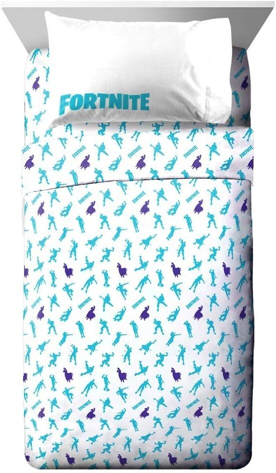 Fortnite Boogie Bomb Twin Bed Set - Reversible Comforter & 5-Piece Sheet Set