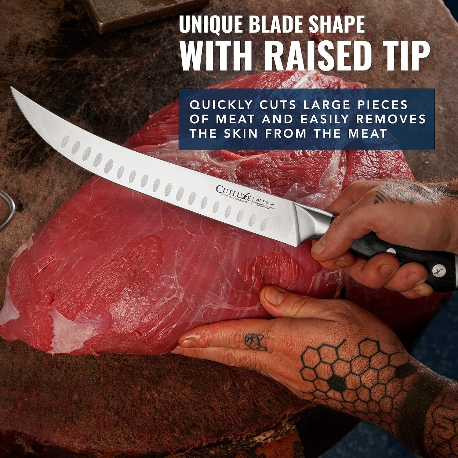 Artisan 10" Cimeter Butcher Knife - Razor Sharp High Carbon Steel Precision