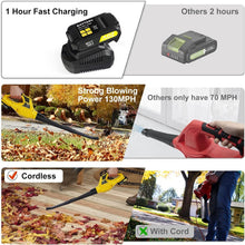 Load image into Gallery viewer, 21V Cordless Handheld Leaf Blower - Lightweight, Fast Charger &amp; Turbo Technology