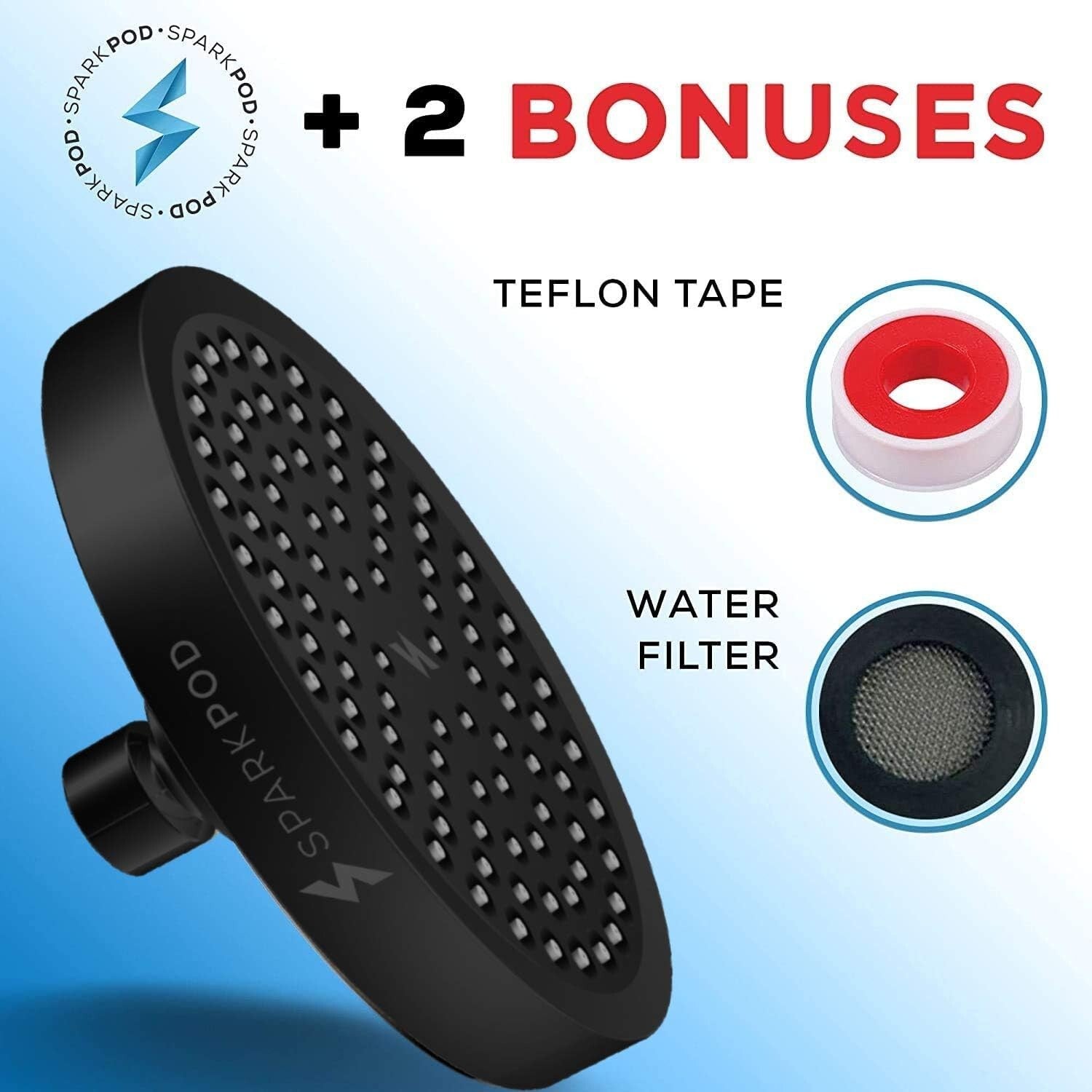 Transform Your Bathroom with Our High Pressure 6" Rain Shower Head - Matte Black