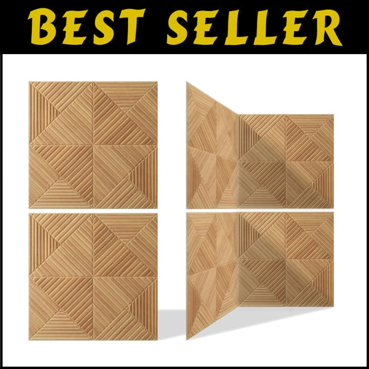 6 Pack Large Log Color Acoustic Panels | Decorative Self-Adhesive Soundproofing