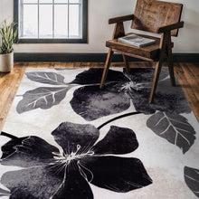 Load image into Gallery viewer, Contemporary Floral Design 6'7" x 9' Indoor Rug - Non-Slip Rubber Backing