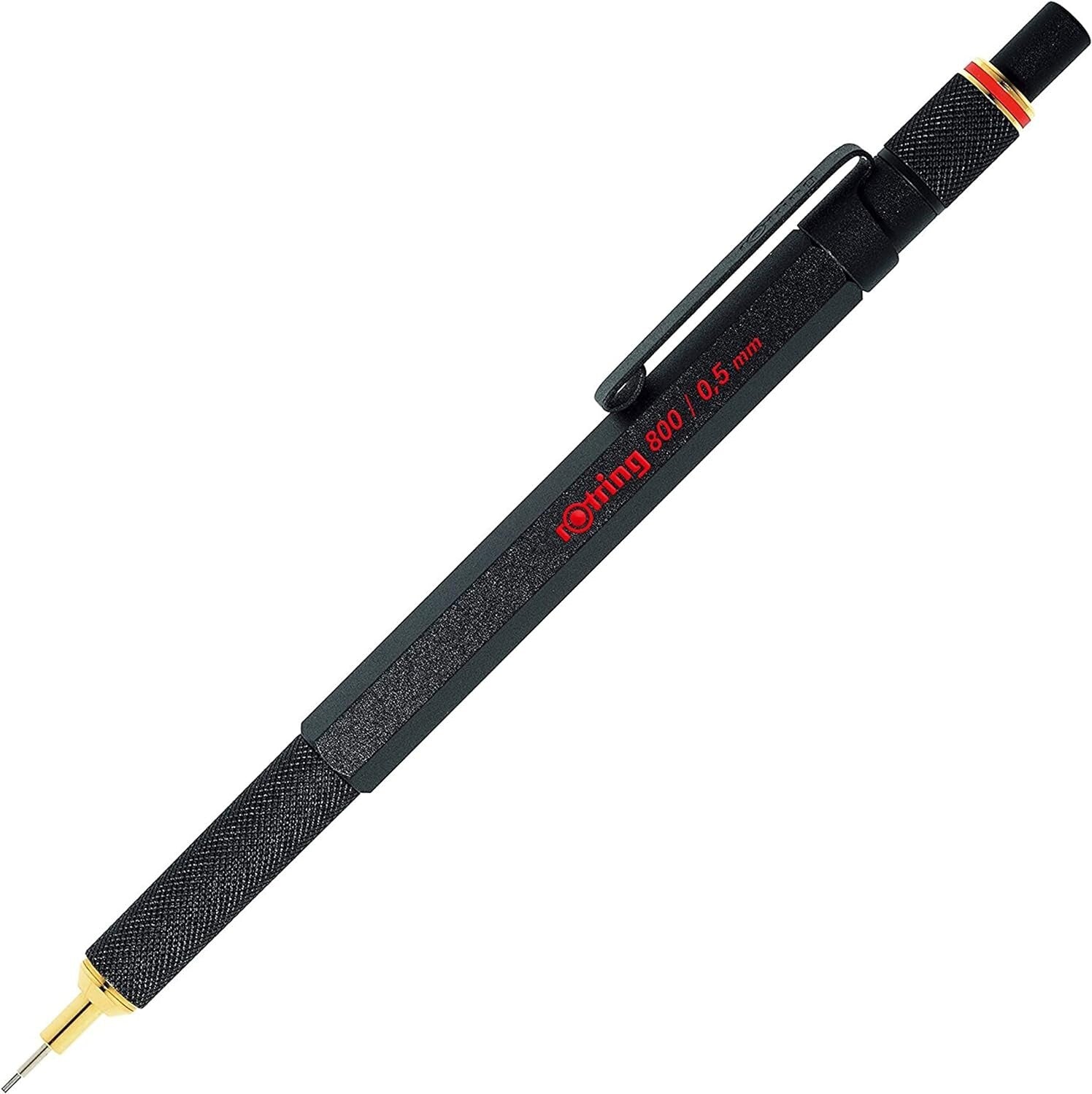 800 Retractable Mechanical Pencil - Ergonomic Metal Design with Built-in Eraser