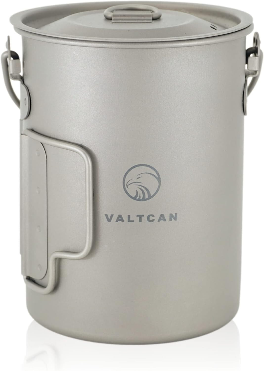 Lightweight 0.95qt Titanium Picnic Pot with Built-in Handles and Storage Bag