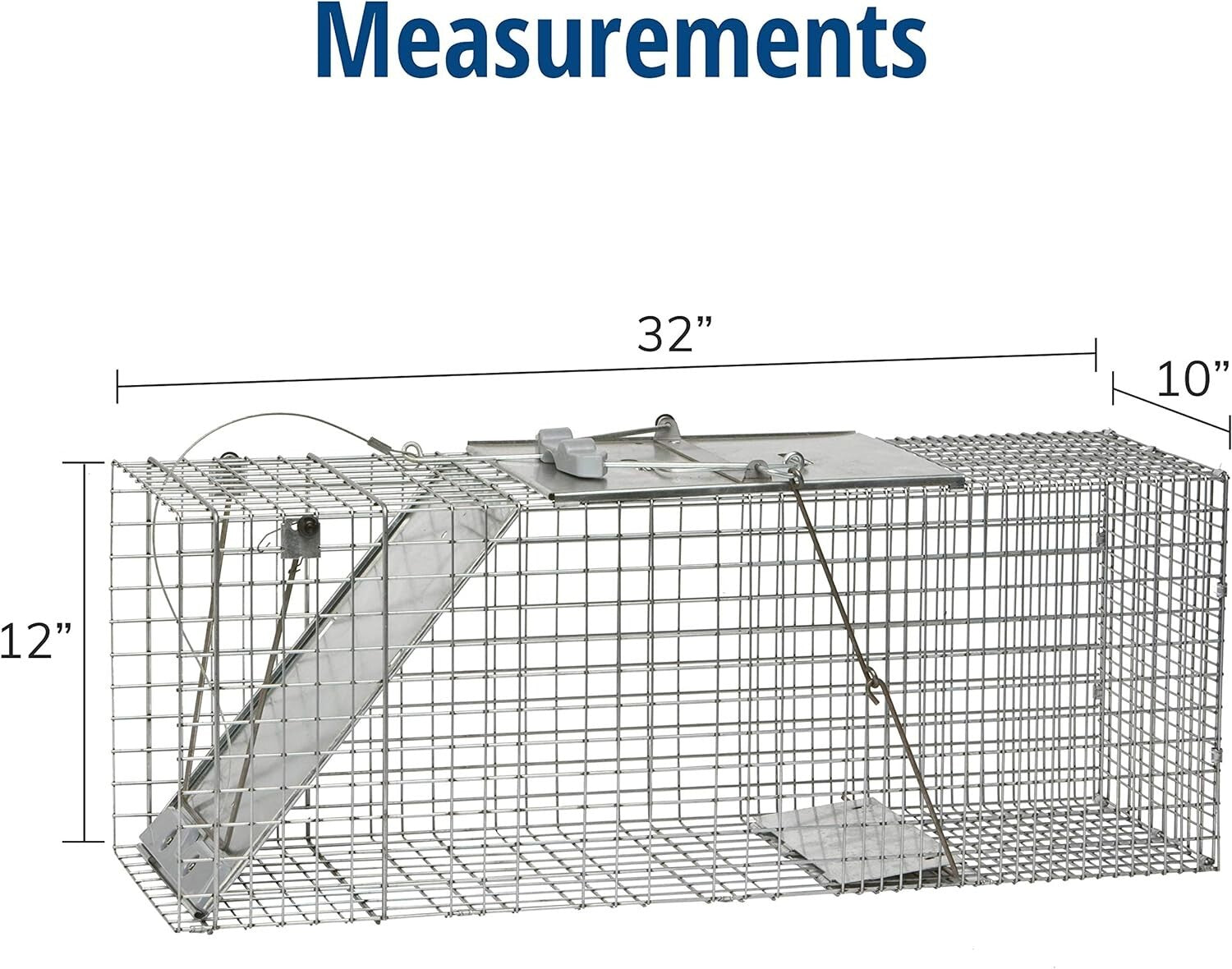 Efficient Large 1-Door Animal Trap for Armadillos, Cats & Raccoons - Easy Set
