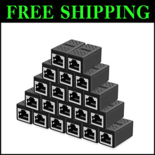 Load image into Gallery viewer, 20-Pack Shielded RJ45 Couplers - Female to Female, Ideal for Extended Ethernet