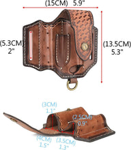 Load image into Gallery viewer, Genuine Leather EDC Tool Organizer with 3 Pockets - Perfect for Everyday Carry