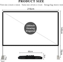Load image into Gallery viewer, Premium 100-Inch 4K Movie Screen &amp; Stand - Quick Setup for Stylish Entertainment