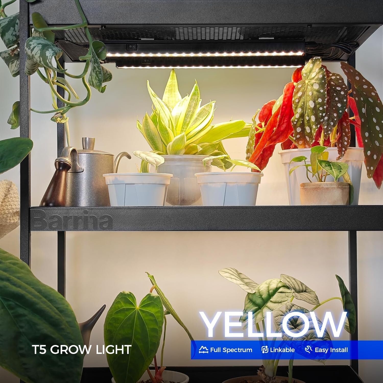 1ft Full Spectrum Grow Light Strips - Modern Yellow LED for Indoor Plant Growth