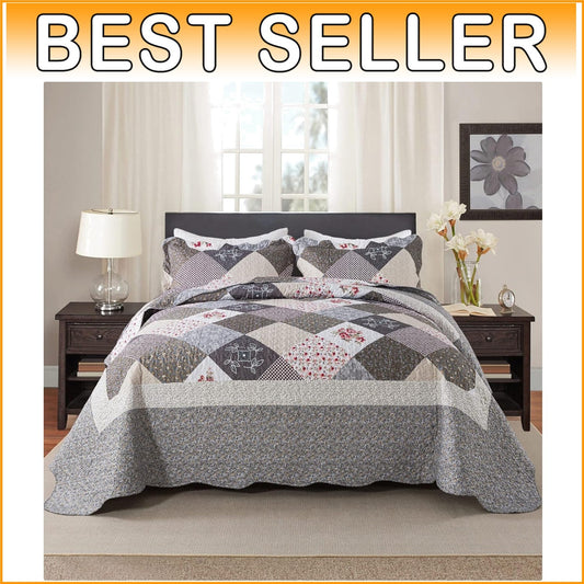 Elegant 3-Piece Oversized Quilt Set for California King Beds - All Season Use
