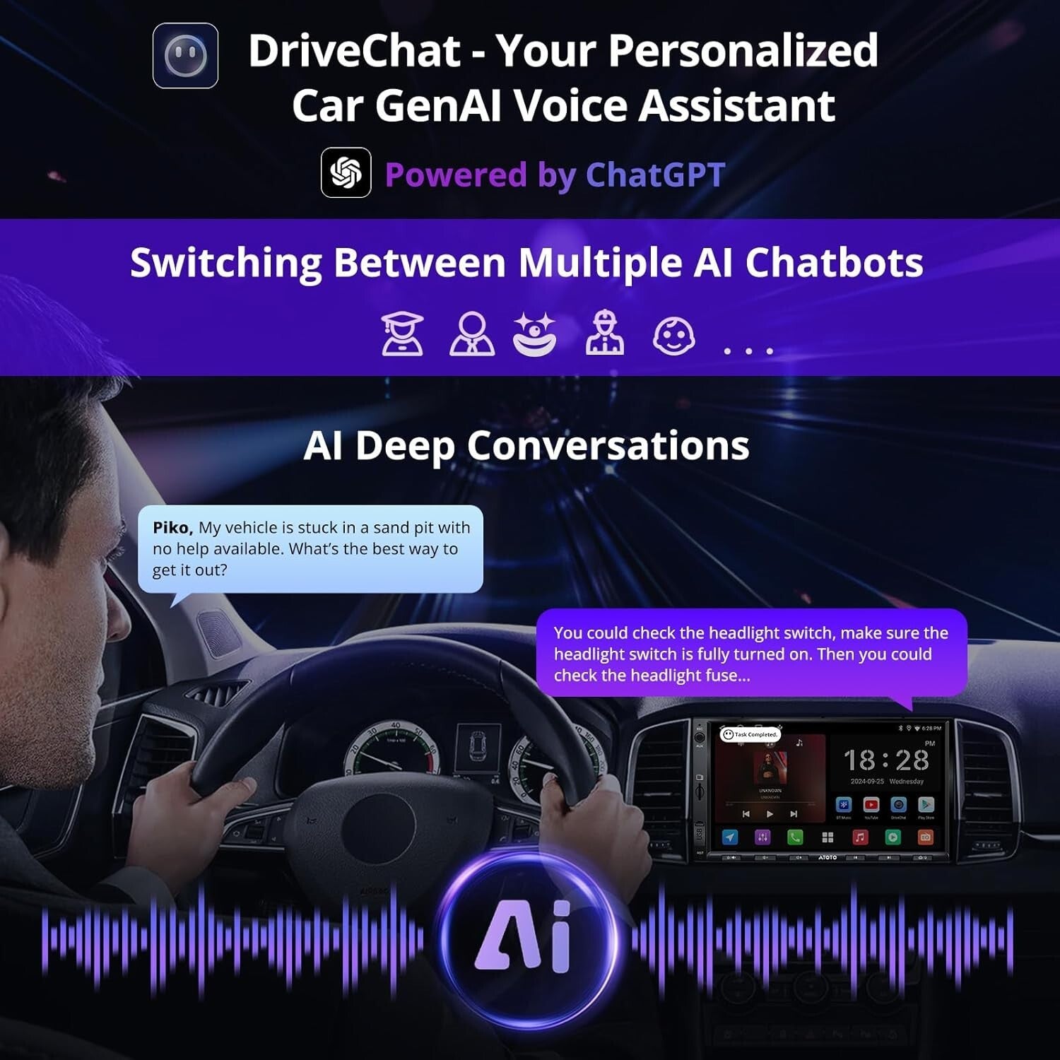 Dual 2G+32G Android Car Radio with Wireless CarPlay & DSP Audio Customization