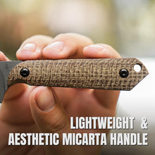 Load image into Gallery viewer, 6.49in Compact Mini Harpoon Knife - Stylish Micarta Handle for EDC &amp; Camping
