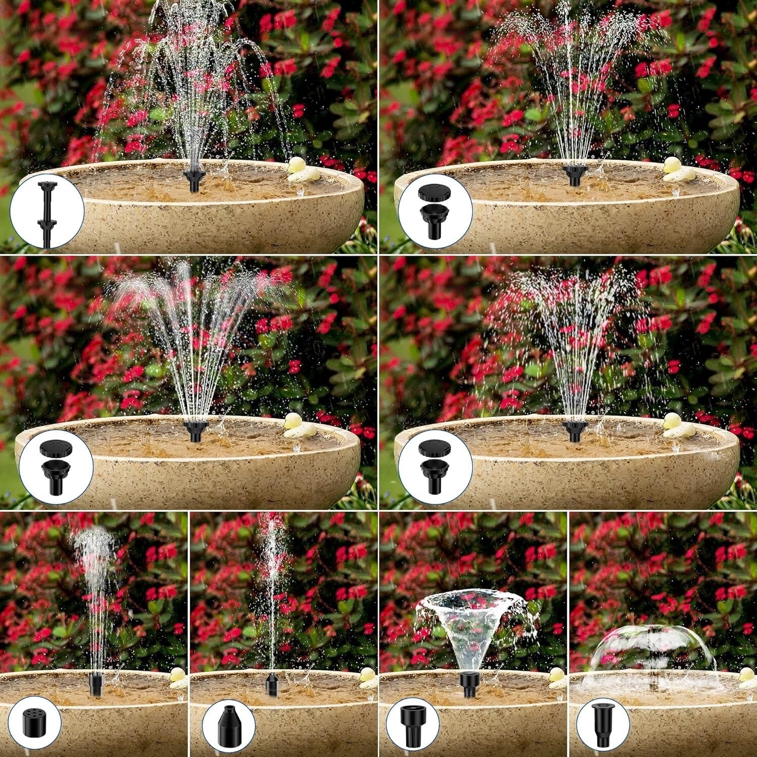 Easy-Setup Solar Fountain Kit with 5FT Tubing for Ponds and Water Features