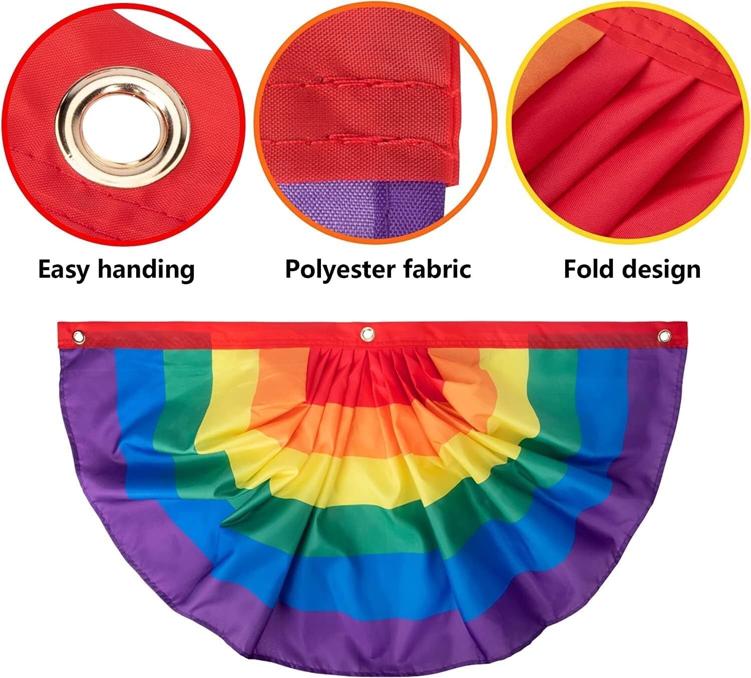 Durable Rainbow Bunting Flag Set - Perfect for Pride Month Outdoor Displays