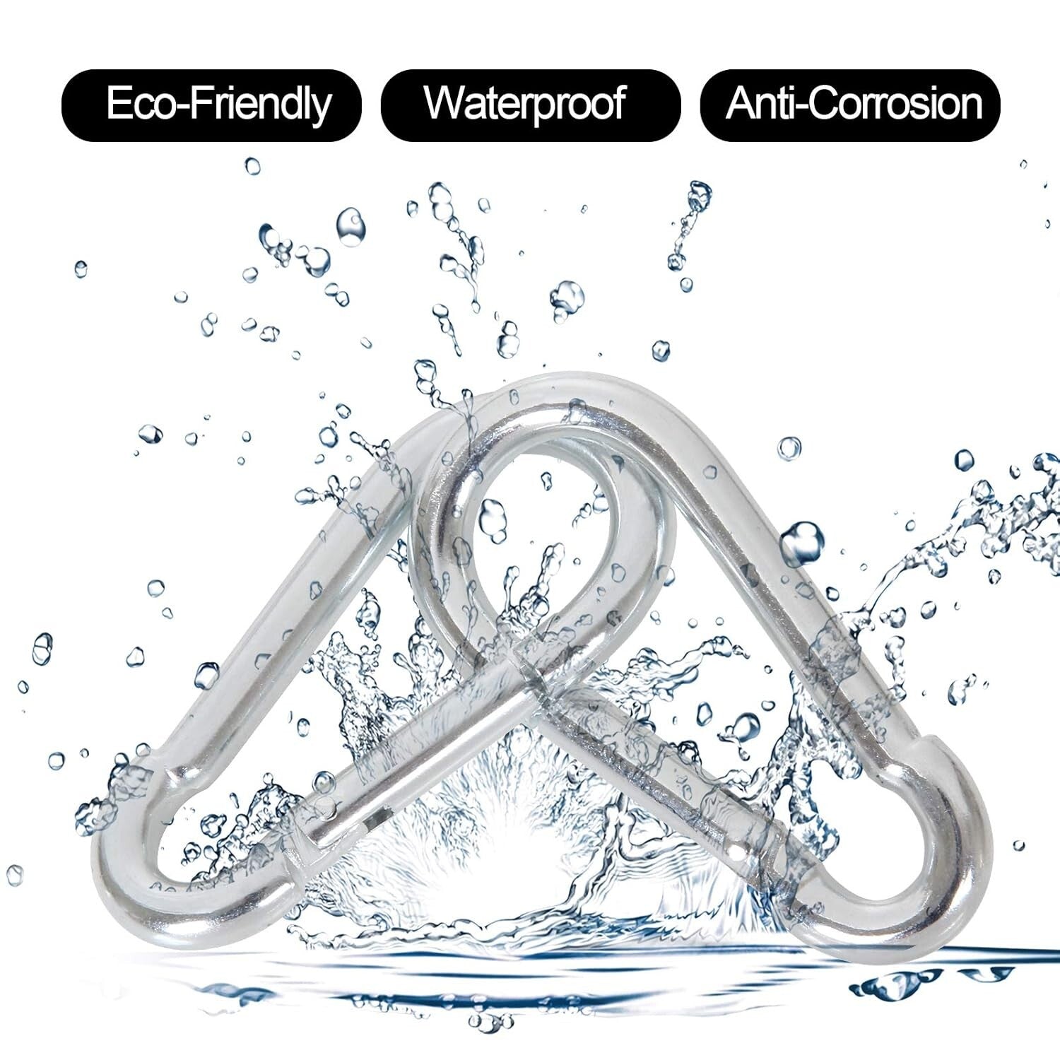 Portable 60-Pack M8 Carabiners with Screw Lock - Ideal for Camping and Hiking