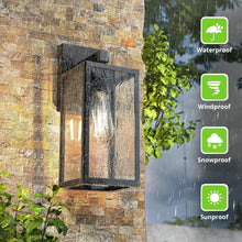 Load image into Gallery viewer, Energy-Efficient Waterproof Wall Mount Lights - Modern Black Sconces 2 Pack