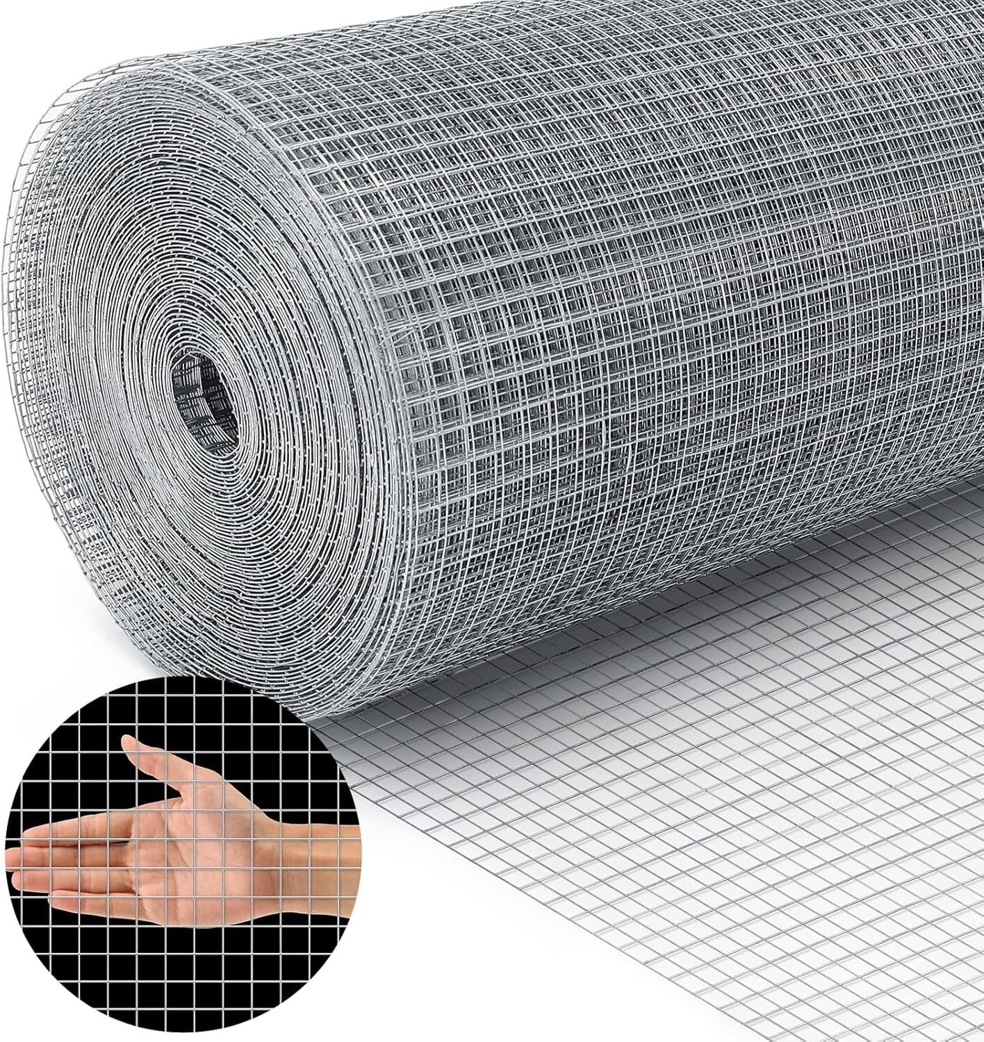 48” x 100’ Heavy Galvanized Wire Cloth for Poultry Netting & Garden Defense