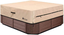 Load image into Gallery viewer, UV Resistant Waterproof Hot Tub Cover - Fits 76'' x 76'' Spas with Drawstring