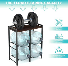 Load image into Gallery viewer, Space-Saving Rustic Water Jug Rack for 4 Bottles - Modern Kitchen Organizer