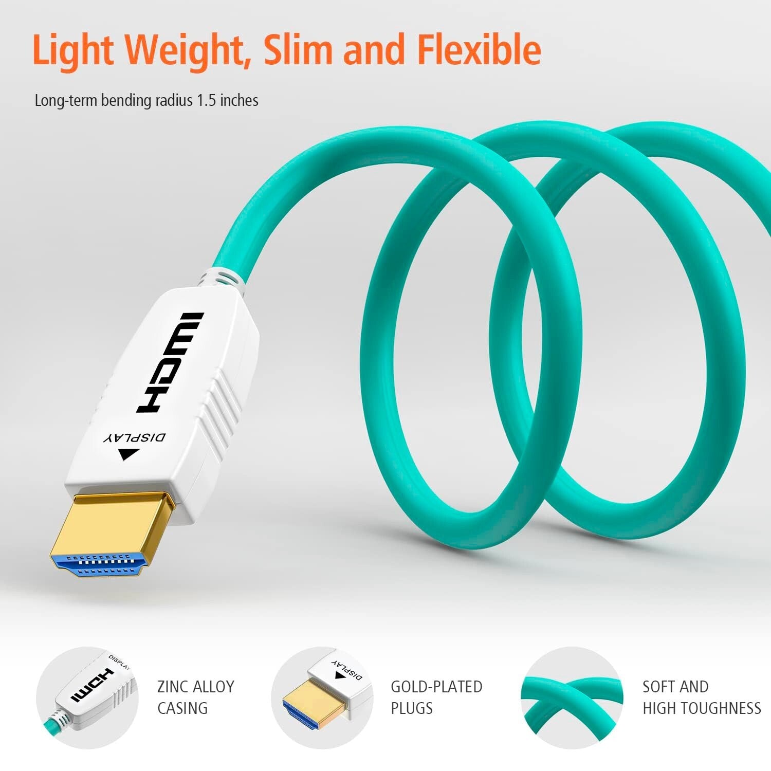 Ultra High Speed 8K HDMI Cable 100ft - Ideal for PS5, Xbox Series X, 4K TVs