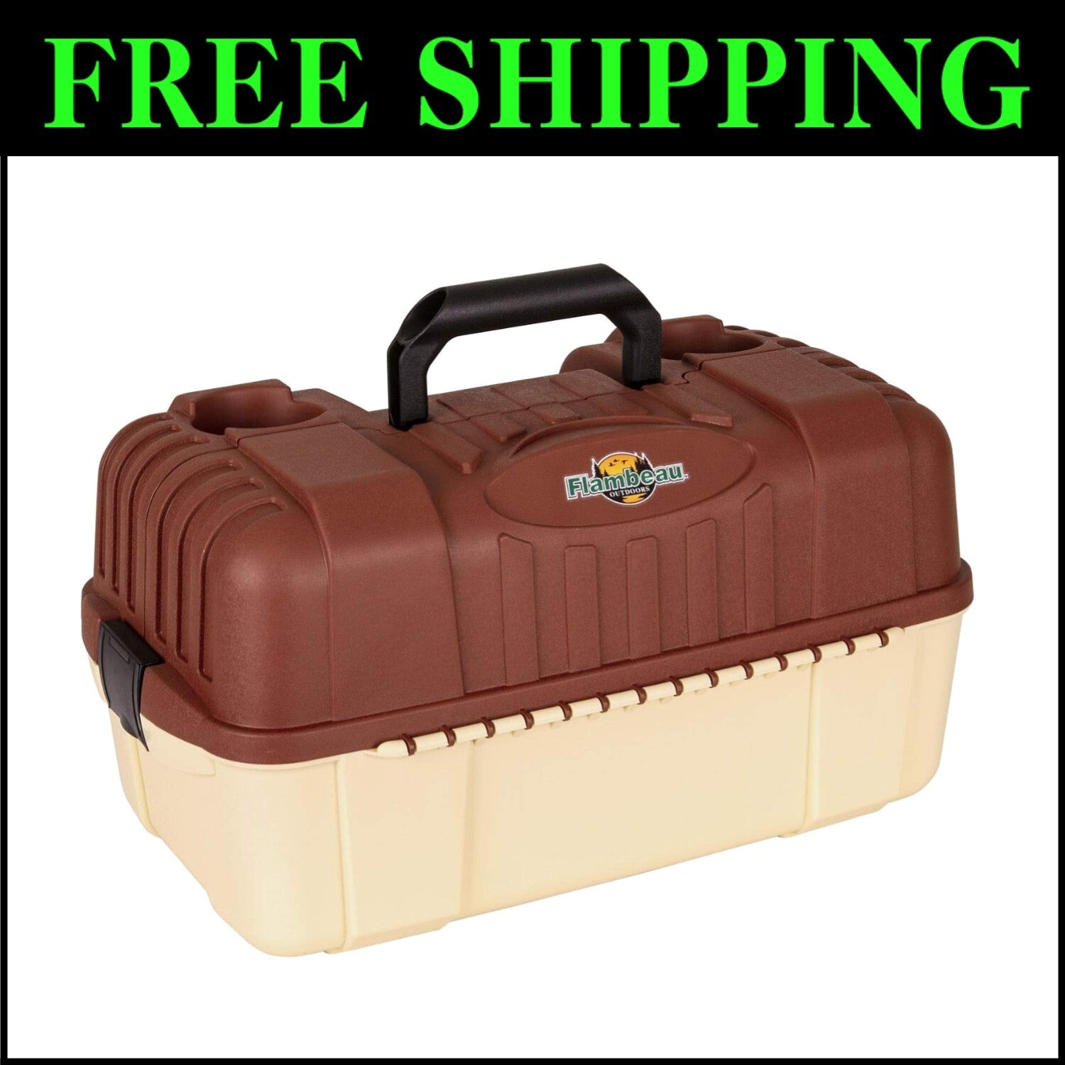 Outdoors 2059 Hip Roof Large 7-Tray Fishing Tackle Box - 61 Comp. Organizer