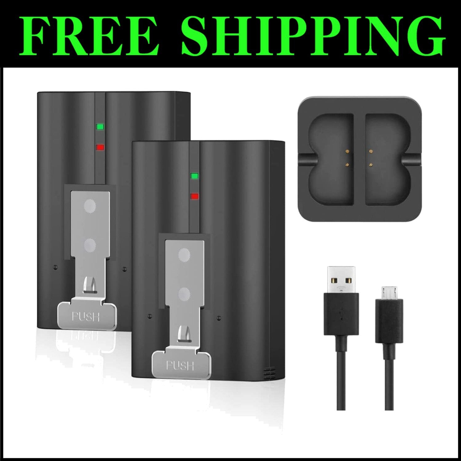 Rechargeable 6040mAh Battery Pack & Charger for Ring Doorbell and Spotlight Cam