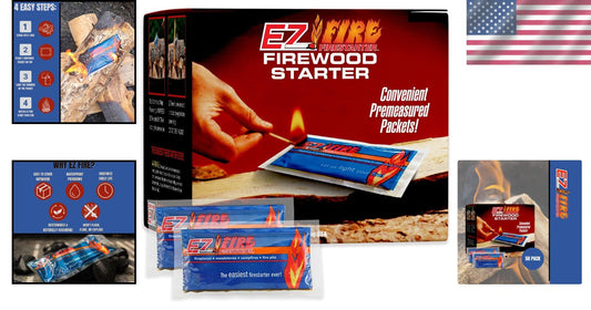 EZ Fire Gel Starters – Odorless, Windproof Fire Ignition for Indoor & Outdoor